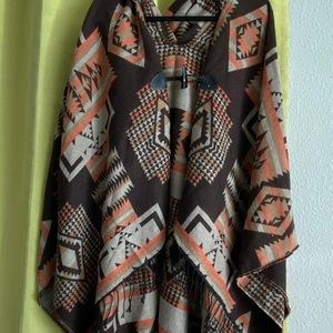 Native American Poncho with Hood